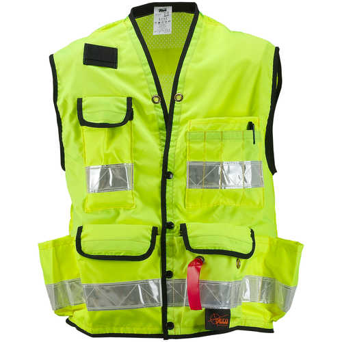 SECO Class 2 Surveyor’s Vest with Mesh Back Lime Yellow XX-Large 56”-58” Chest 