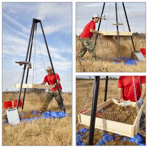 Tripod for Hanging Sifting Screen Only Forestry Suppliers, Inc.