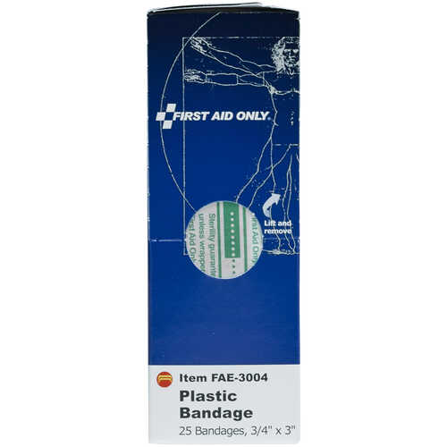 SmartCompliance First Aid Cabinet Refill, 3/4” x 3” Plastic Bandages SmartCompliance First Aid Cabinet Refill, 3/4” x 3” Plastic Bandages