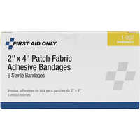 Forestry Suppliers First Aid Refill, Sterile Fabric Adhesive Bandages, 2˝ x 4˝ Patch, Box of 6