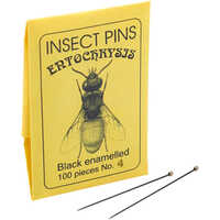 Black Enamel Insect Pins, Size 4, Box of 100
