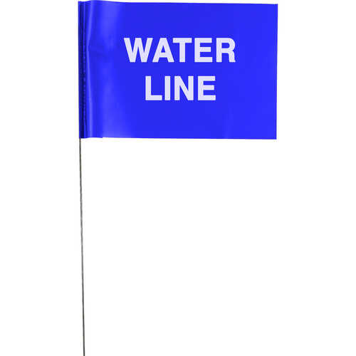 “UNDERGROUND WATER LINE” Stake Wire Flags