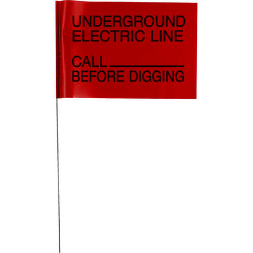 “UNDERGROUND ELECTRIC LINE” Stake Wire Flags