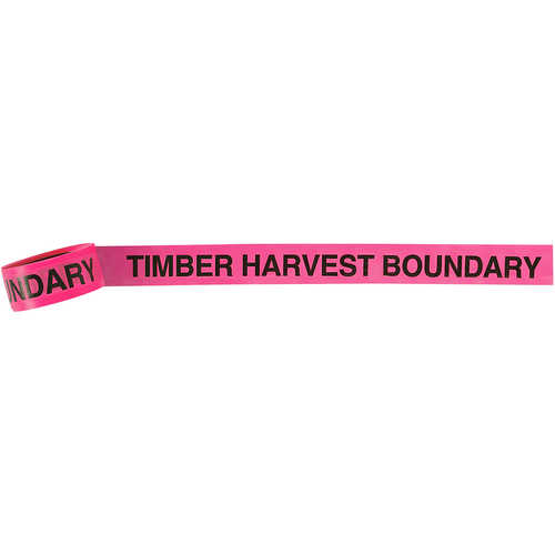 “TIMBER HARVEST BOUNDARY” Vinyl Roll Flagging