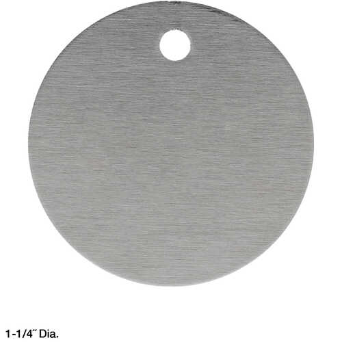Round Unnumbered Aluminum Tags
