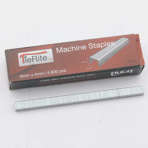 Staples, 6mm x 4mm, Box of 4,800 Staples, 6mm x 4mm, Box of 4,800