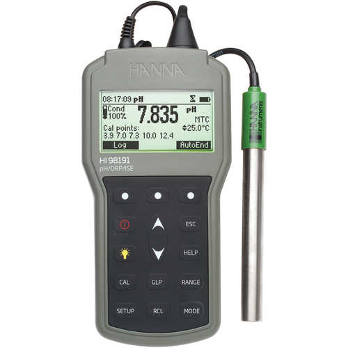 Hanna Instruments® HI 98191 Professional pH or ORP or ISE Waterproof Meter