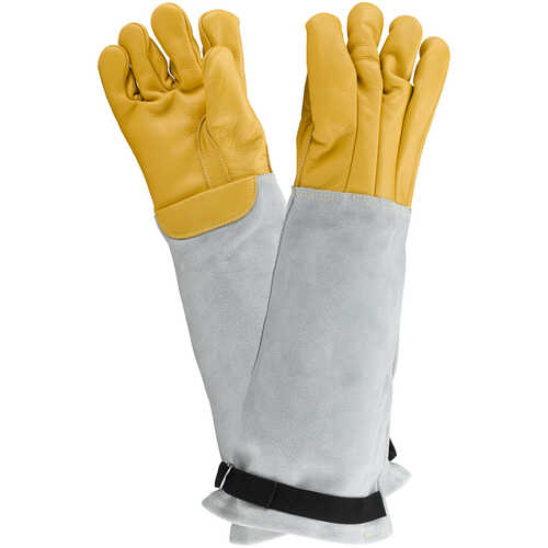 The Trapper Vet-Pro™ Leather/Kevlar Handling Gloves for Animals & Reptiles
