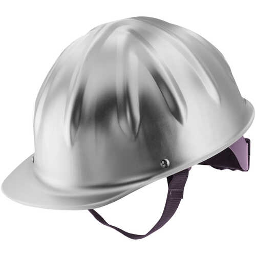 Skull Bucket Full Brim Aluminum Hard Hat, Unpainted Aluminum Forestry Suppliers, Inc.