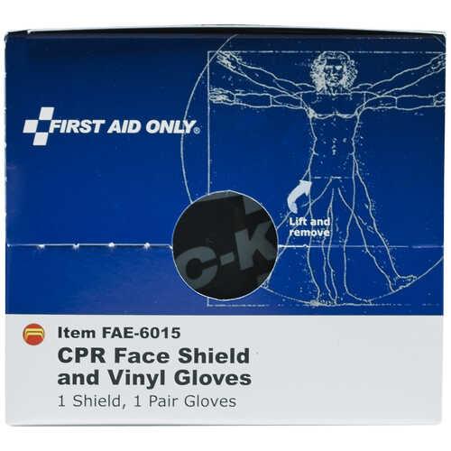 SmartCompliance First Aid Cabinet Refill, CPR Face Shield and Vinyl Gloves SmartCompliance First Aid Cabinet Refill, CPR Face Shield and Vinyl Gloves