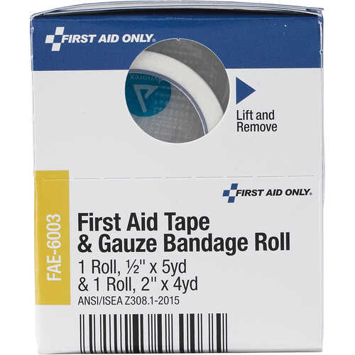 SmartCompliance First Aid Cabinet Refill, 1/2” x 5 yard First Aid Tape and 2” x 4 yard Gauze Roll SmartCompliance First Aid Cabinet Refill, 1/2” x 5 yard First Aid Tape and 2” x 4 yard Gauze Roll