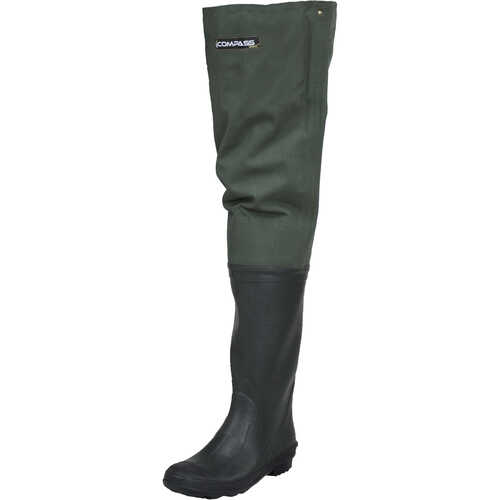 Compass 360 Oxbow PolyRubber Cleated Sole Chest Waders, Size 7