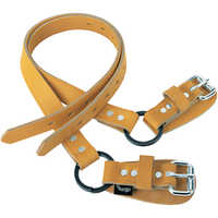 Weaver Tree/Pole Climbers 26” Leather Ankle Straps w/Split Ring, Pair