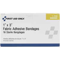 Forestry Suppliers First Aid Refill, Sterile Fabric Bandages, 1˝ x 3˝, Box of 16