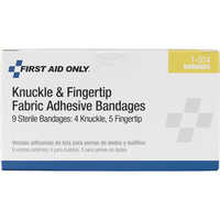 Forestry Suppliers First Aid Refill, Knuckle & Fingertip Fabric Adhesive Bandages, Box of 9
