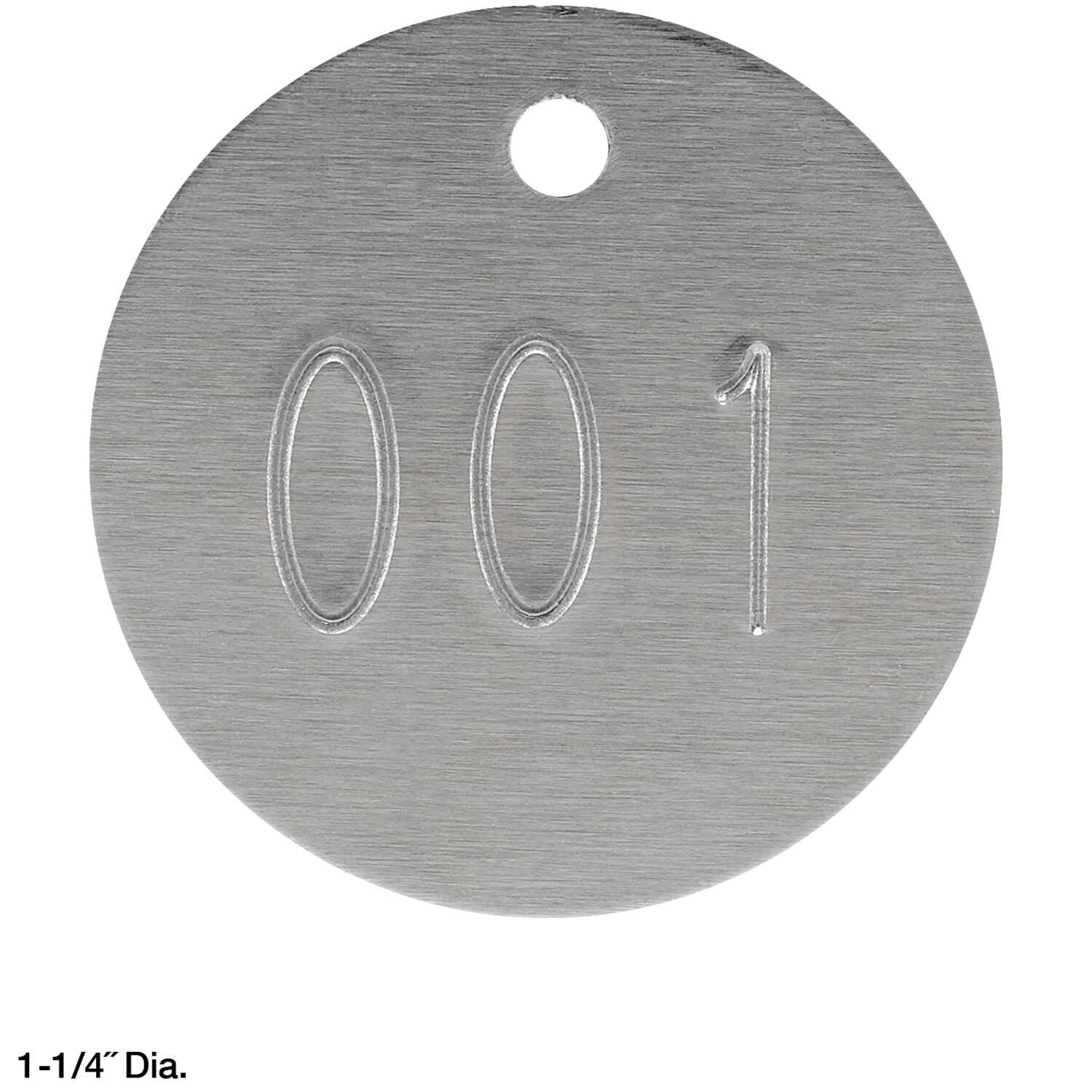 Round Numbered Aluminum Tags