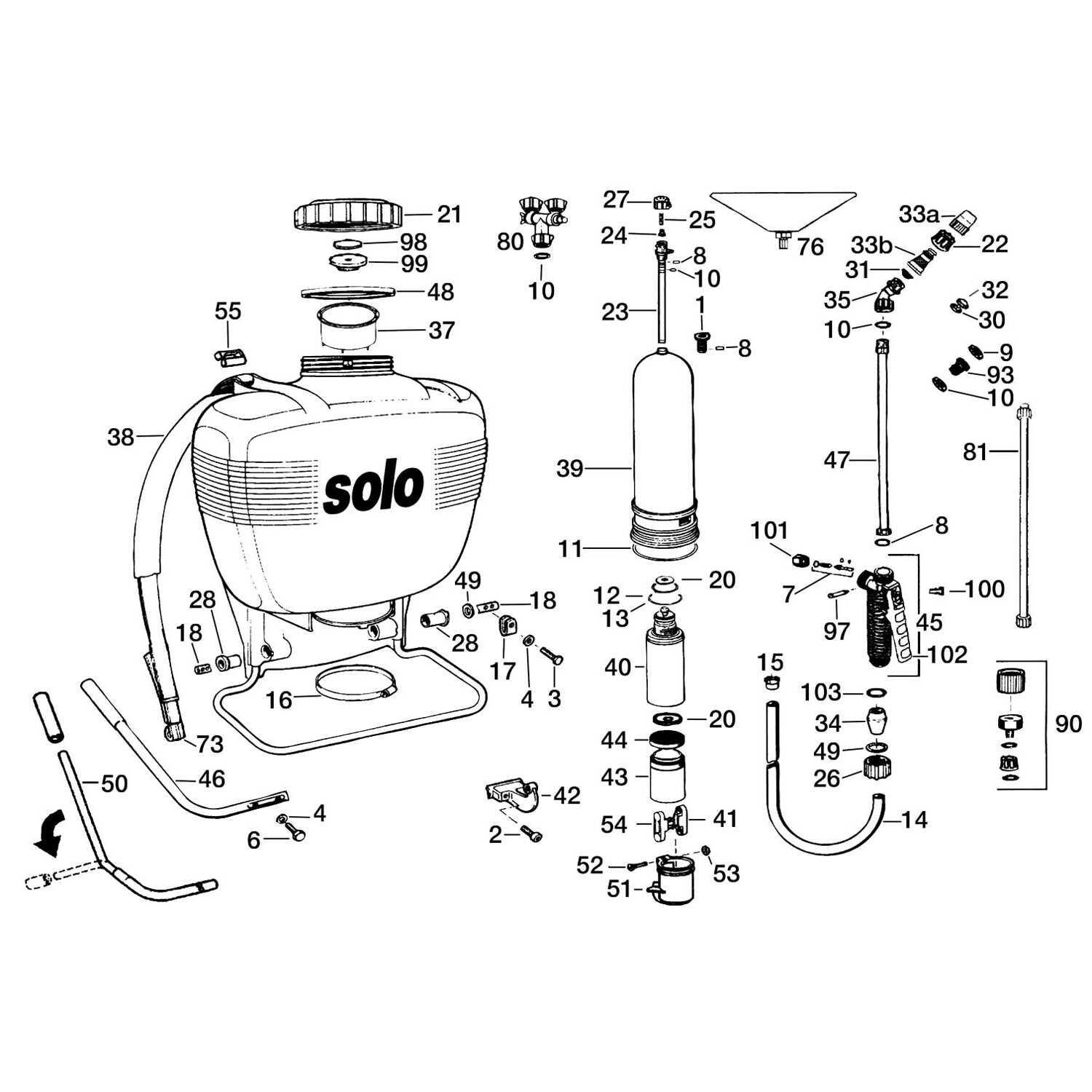 Solo sprayer parts diagram