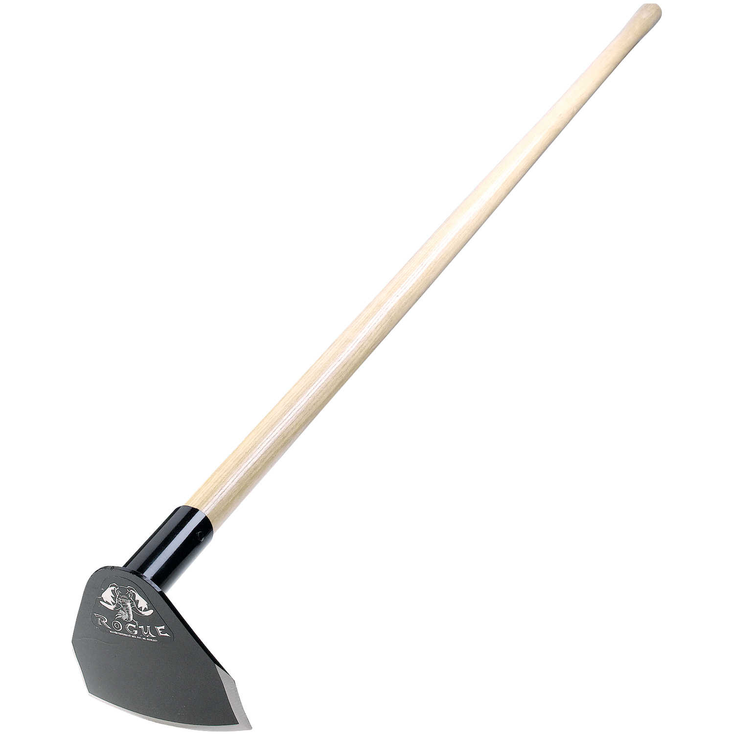 Rogue Hoe Field Hoe with 7” Flat Head 40” Curved Hickory Handle 
