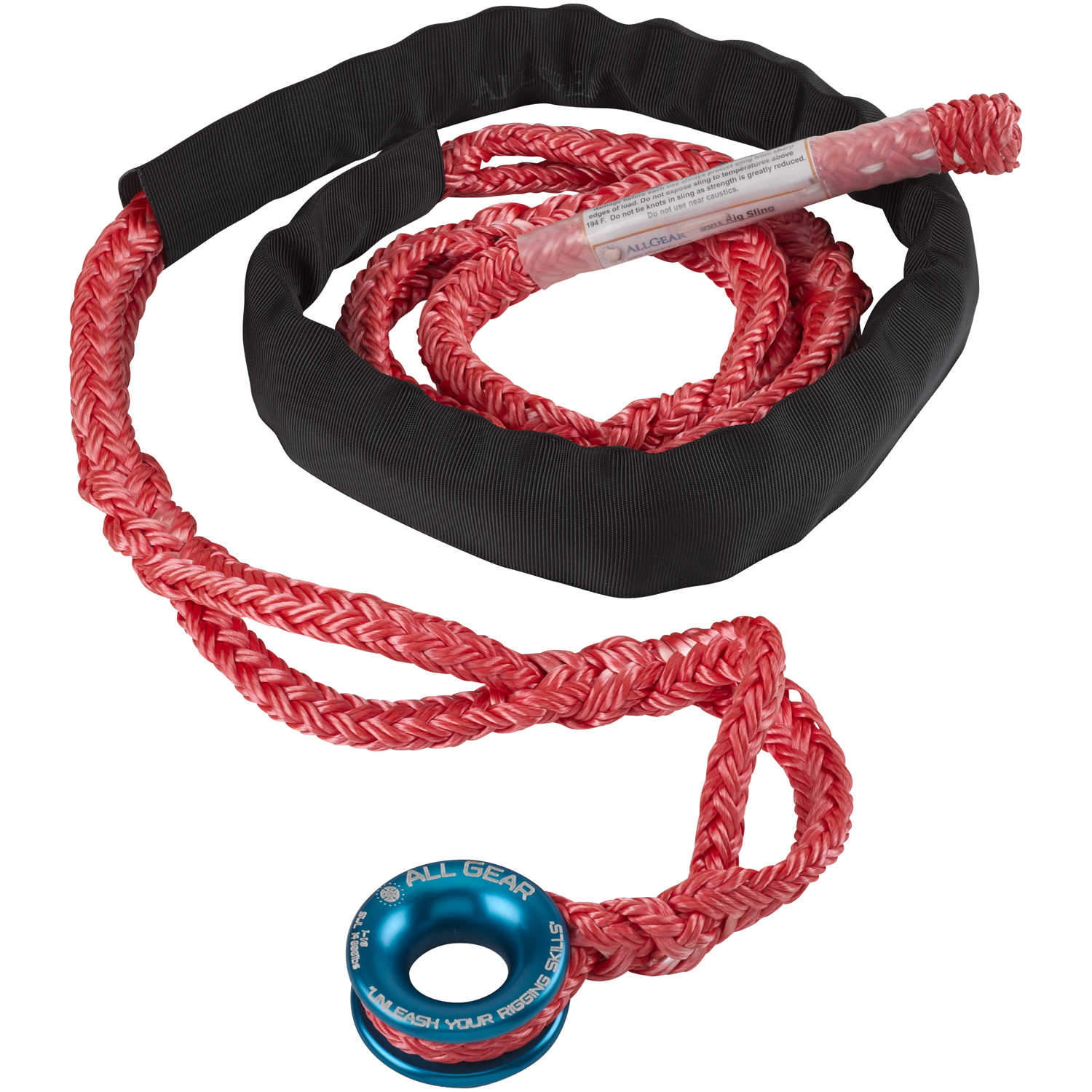 All Gear AGSRS12S-128 Rope Sling,red/blue,8 ft.