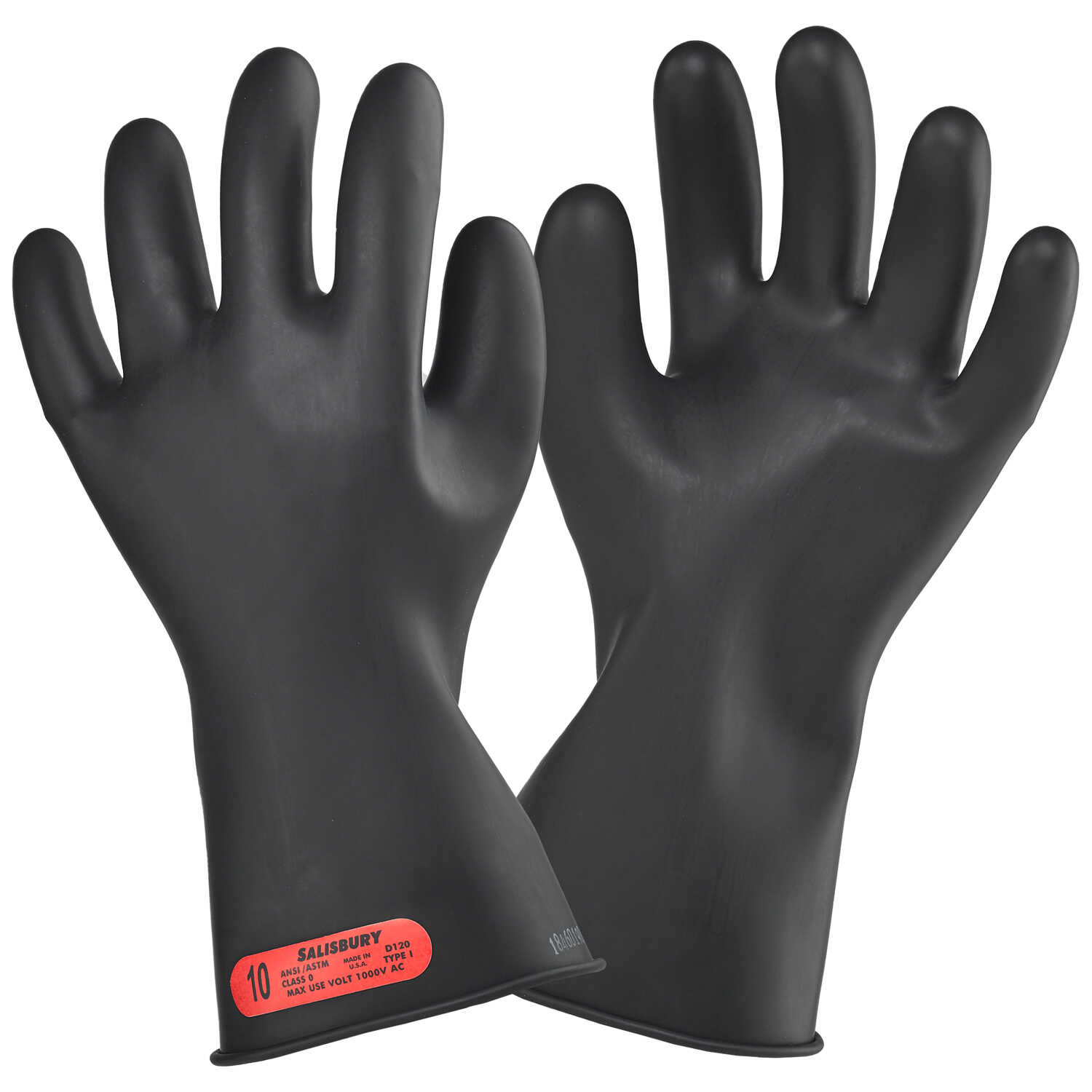 Salisbury E011B/10 Electrical Gloves, Size 10, Black, Class 0