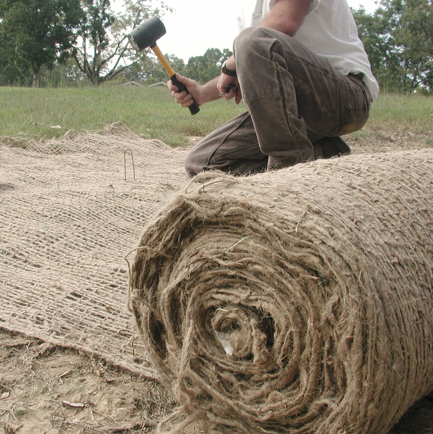 Jute Mesh Erosion Control Mat Forestry Suppliers