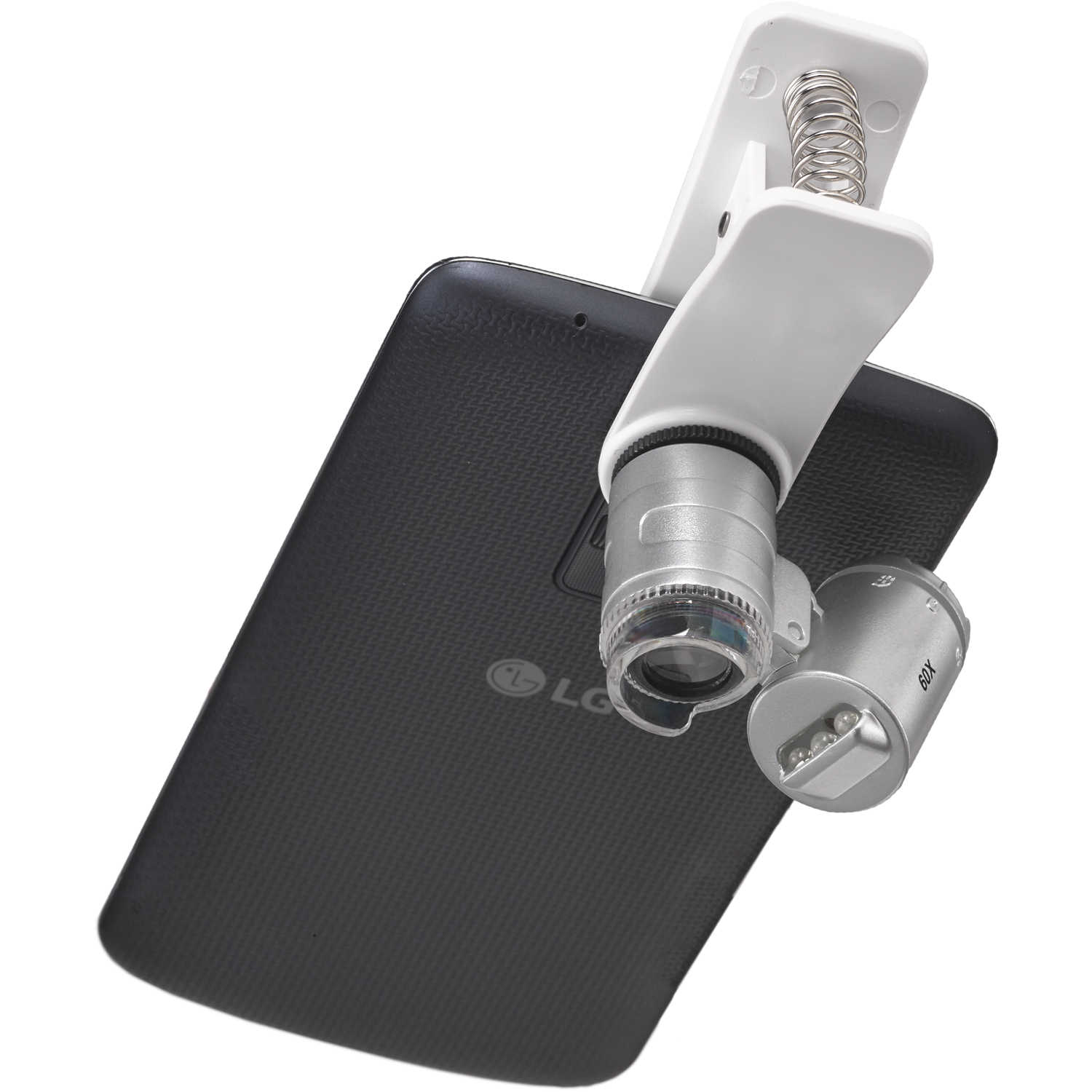 White Hydrofarm Active Eye AEM60C Universal Phone Microscope 60x with clamp