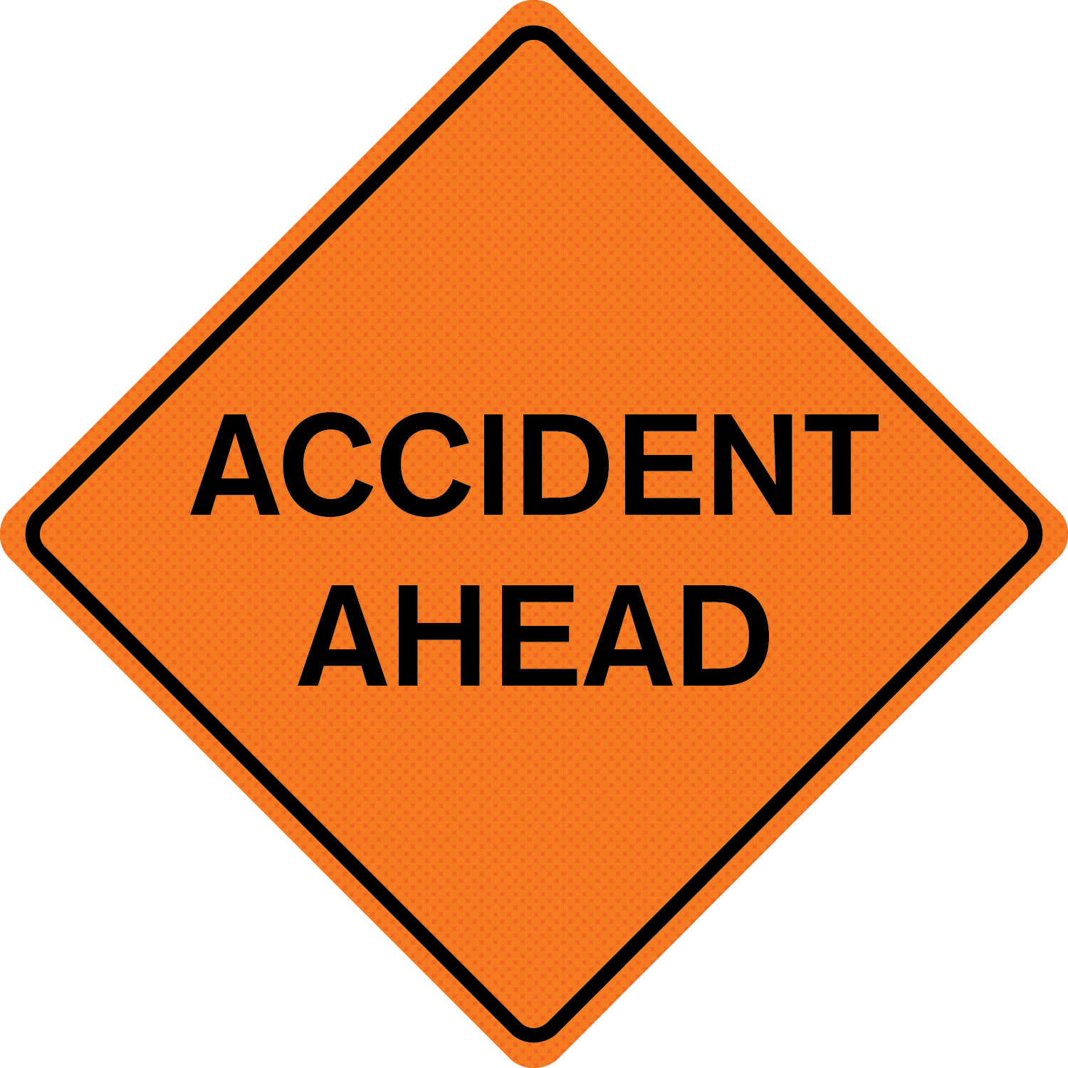 48" x 48" Mesh Sign “ACCIDENT AHEAD” 